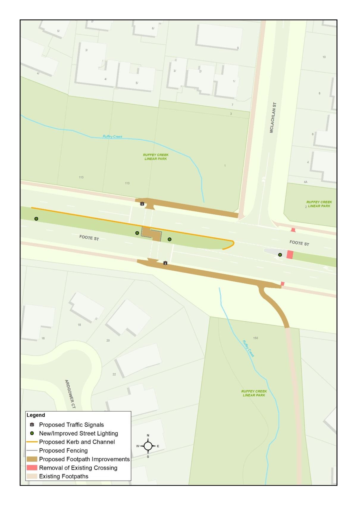 Map of Foote Street Templestowe, where the construction works will occur