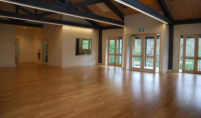Photo of Warrandyte Community Centre Victory room facing kitchen and french doors