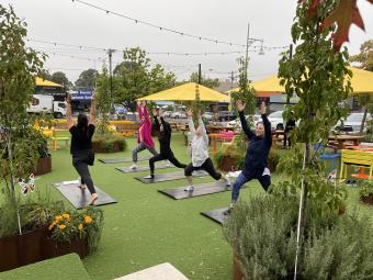 Health and wellbeing at Jackson Court pop-up park