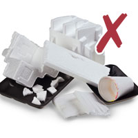 Photo of various polystyrene items with cross