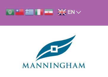 Image of the Google translate toolbar on Manningham's website