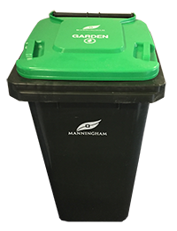 photo of green lid garden bin